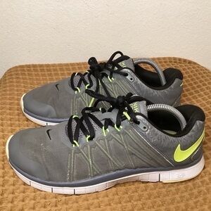 Nike Gray and Lime Green Running Shoes